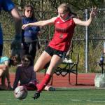 Juneau-Douglas High School: Yadaa.at Kalé Crimson Bears freshman Peyton Wheeler, shown in earlier season action, had two goals and an assist at Ketchikan last weekend. (Klas Stolpe / Juneau Empire File)