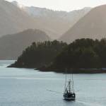 A troller fishes in Sitka Sound on Feb. 2, 2021. A charter fishing vessel sank in the area Sunday, resulting in one person dead and four missing. The U.S. Coast Guard called off a search for the missing persons Monday night. (James Poulson / Daily Sitka Sentinel)