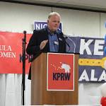 Tuckerman Babcock hosts a rally in Soldotna during his campaign for state Senate in October of 2022. On Wednesday he was appointed to the University of Alaskas Board of Regents by Gov. Mike Dunleavy. Babcock has a long and controversial political history in Alaska, including illegally demanding hundreds of state employees sign loyalty oaths to Dunleavy or be fired. (Ashlyn OHara/Peninsula Clarion)