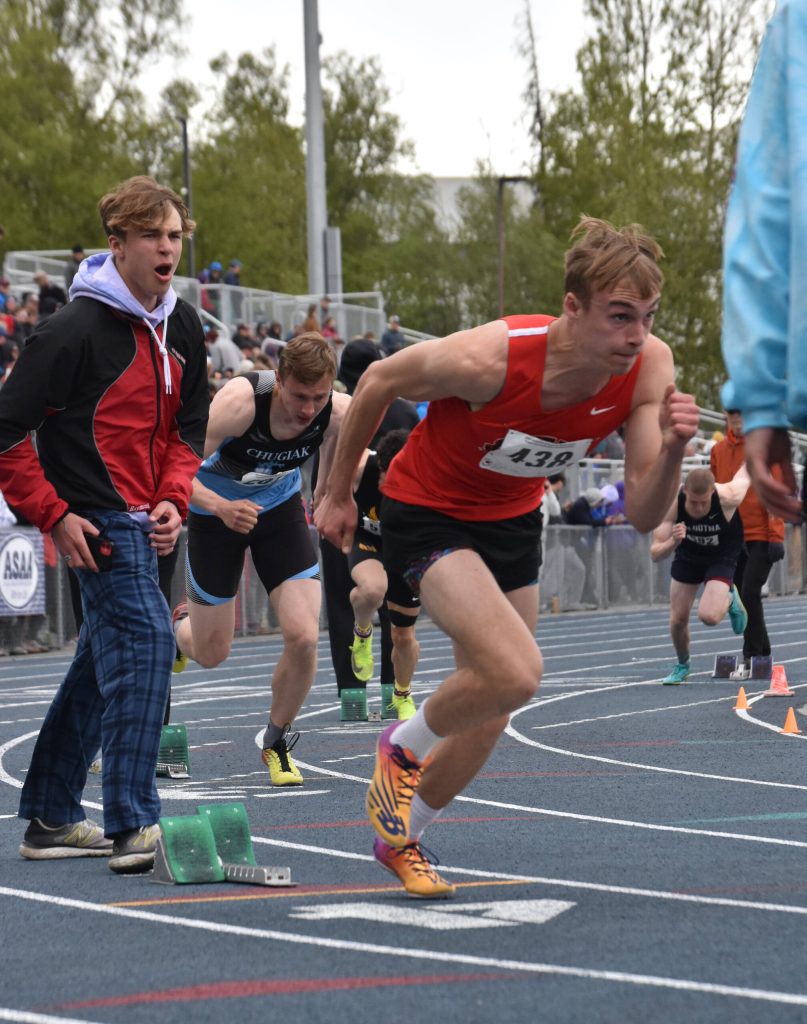 JDHS junior Wilder Dillingham, shown at last weekends ASAA state track and field meet, will compete at the Brian Young Invitational, Friday and Saturday, in Kodiak. (Jeff Helminiak / Peninsula Clarion)