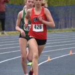JDHS junior Etta Eller, shown at last weekends ASAA state track and field meet, will compete at the Brian Young Invitational, Friday and Saturday, in Kodiak. (Jeff Helminiak / Peninsula Clarion)