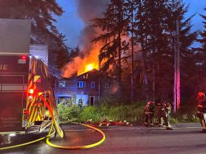 Capital City Fire/ Rescue respond to a structure fire Tuesday morning in the Fritz Cove area near Fox Farm Trail. No injuries were reported. (CCFR)