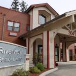The Riverview Senior Living complex, built on a site purchased in 2019 and where construction began in September of 2021, is now open for residents who are moving in during the coming months. (Clarise Larson / Juneau Empire)