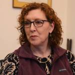 Carol Beecher, the new director of the Alaska Division of Elections, answers questions from reporters on Feb. 16. (Photo by James Brooks/Alaska Beacon)
Carol Beecher, the new director of the Alaska Division of Elections, answers questions from reporters on Feb. 16. (Photo by James Brooks/Alaska Beacon)