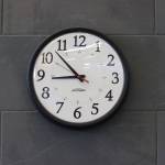 A clock ticks away the seconds at Thunder Mountain High School on Tuesday night, where the Juneau Board of Education voted to table a proposal to shorten the school day for students by 30 minutes once a week to free up time for teachers to participate in training and other professional development activities. Some district officials opposed to the delay said it will in effect kill the proposal because the school boards next scheduled meeting is in August, which will be too late to implement specific policy changes before the school year starts. (Mark Sabbatini / Juneau Empire)