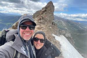 The author and his wife stand on a ridge near Denali National Park earlier in June. (Jeff Lund / For the Juneau Empire)