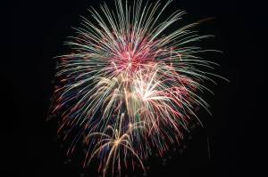 Fireworks burst over Juneau on July 4, 2022. (Clarise Larson / Juneau Empire File)