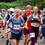 A total of 135 runners set out from the starting line of the Juneau Ridge Race at Cope Park on Sunday. The 15-mile race course went to the top of Mount Juneau and along the ridge before returning to the park. (Mark Sabbatini / Juneau Empire)