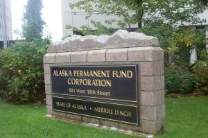 The Alaska Permanent Fund Corp. building in Juneau, seen here Sept. 28, 2022, is where most the corporation’s estimated 70 employees work. APFC leaders are considering options to move some operations and staff to Anchorage during the next year. (Mark Sabbatini / Juneau Empire File)