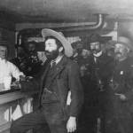 Public domain photo from the Library of Congress
Jefferson Soapy Smith standing at bar in saloon in Skagway on July 29, 1989.