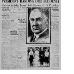 Three weeks after visiting Juneau and other Alaska destinations in 1923, President Warren G. Harding died suddenly in San Francisco at the end of his tour. This is the front page of the Alaska Daily Empire on Aug. 3, 1923, describing his death from cerebral apoplexy, or a stroke.