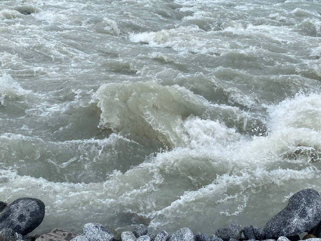 The raging Herbert River on July 1. (Photo by Denise Cartoll)