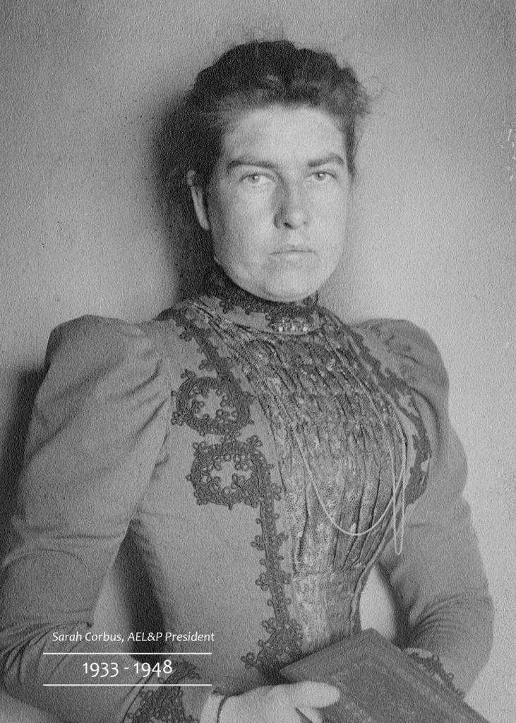 AELP President Sarah T. Corbus oversaw the construction of the electric companys building at Second and Franklin Street. She presided from 1933-1948. Winfield Pullen managed the company. (Photo courtesy AELP)