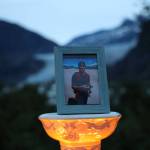 A candlelit vigil was held at the Mendenhall Glacier Visitor Center to honor Paul Rodriguez Jr., pictured, who drowned while kayaking on Mendenhall Lake last week. (Clarise Larson / Juneau Empire)