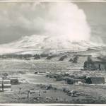 The U.S. Army and Navy base on Adak Island is seen in 1943, during World War II, in this National Park Service photo. Adak is now home to dozens of contaminated sites, and the state of Alaska has filed a lawsuit that seeks to have the federal government take responsibility for cleaning sites on Adak and across Alaska. (Photo provided by the National Park Service)