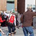 Clarise Larson / Juneau Empire
Walter Soboleff Jr. dances in the square at Sealaska Heritage Plaza during the Juneau Arts and Humanities Councils 50th anniversary celebration Thursday.