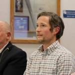 Bartlett Regional Hospital CEO David Keith (left) and Chief Financial Officer Sam Muse (right) speak during a city Assembly meeting in April. Both officials resigned from their roles with the hospital after less than a year in the position. (Clarise Larson / Juneau Empire File)