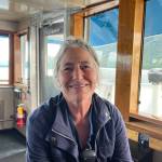 Ann Griswold called her job as an ordinary seaman a pretty diverse position. It includes assisting the bosun and other deck crew in loading and offloading vehicles in different ports, regularly taking a turn at the helm, and being a lookout on the bow when circumstances call for it. (Meredith Jordan / Juneau Empire)