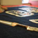 This photo taken in Juneau on Monday is of the Kóoshdaa Gwálaa (Land Otter, Dagger) from the Wrangell Kiks.ádi clan. The item was repatriated from the National Museum of the American Indian in Washington, D.C. (Clarise Larson / Juneau Empire)