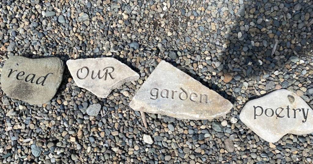 Rock messages for the masses seen at the arboretum on Aug. 5. (Photo by Denise Carroll)