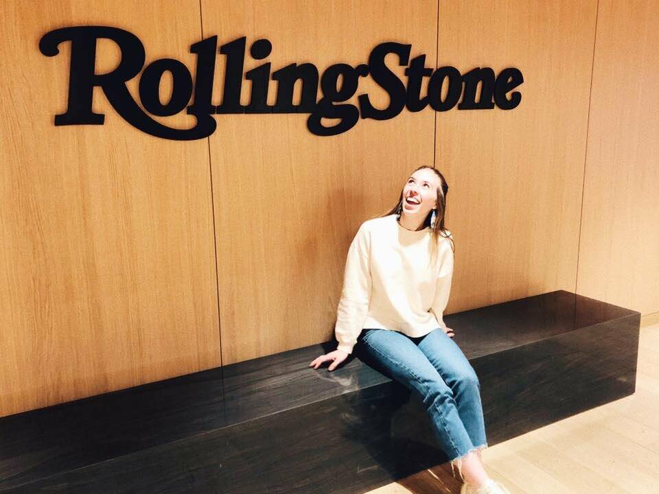 Shannon Mason at the Rolling Stone offices where she worked as an intern while attending The Kings College in New York City. (Courtesy of The Kings College)