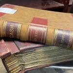 Bound bank ledger volumes including September 1897. (Photo courtesy Anne Gruening)