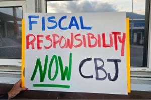 This is a photo shared on the Save Juneau Facebook page. The group is running a campaign opposing the new City Hall proposal set to appear on this Octobers municipal ballot, and intends to back Assembly candidates who are most likely to give taxpayers some relief. (Courtesy / Molly Duvall)