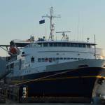 The ferry Tustumena is seen July 20, 2021, in southwestern Alaska. (Photo by James Brooks)