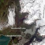 A map shows the location of Suicide Basin, an ice dam which since 2011 has released water into the Mendenhall Lake and River in an annual cycle known as a jökulhlaup. (National Oceanic and Atmospheric Administration)