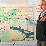 Doug Vincent-Lang, commissioner of the Alaska Department of Fish and Game, explains the states position on fisheries management on the Kuskokwim River during a press conference Friday in Anchorage. Gov. Mike Dunleavy announced during the event the state is seeking summary judgment in a lawsuit by the federal government that accuses the state of illegal subsistence management practices. (Screenshot from official video by the Governor of Alaska)