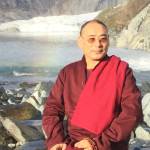 Tibetan Buddhist Lama Khentrul Lodrö Thayé Rinpoche on a trip to the Mendenhall Glacier in 2018, his last visit to Juneau. He is returning for a talk on Sept. 14 at Juneau Arts and Humanities Council. (Photo courtesy Karin Dvorak)