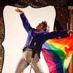 Roman Wilde, a Juneau drag performer, performs during GLITZ, a major annual drag event typically celebrated every Pride Month, at Centennial Hall on June 18, 2022. (Michael S. Lockett / Juneau Empire File)