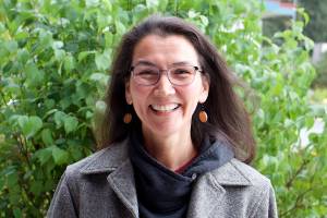 U.S. Rep. Mary Peltola, a Democrat who became the first Alaska Native in Congress a year ago, discusses issues and adjusting to the national political scene on Sept. 8 as part of a three-day visit to Juneau. (Mark Sabbatini / Juneau Empire)