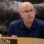 City and Borough of Juneau Assembly member Wade Bryson listens to public testimony during a meeting Monday night. (Clarise Larson / Juneau Empire File).