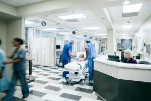A nurses station is seen in an undated image. (Photo by FS Productions/Getty Images)
