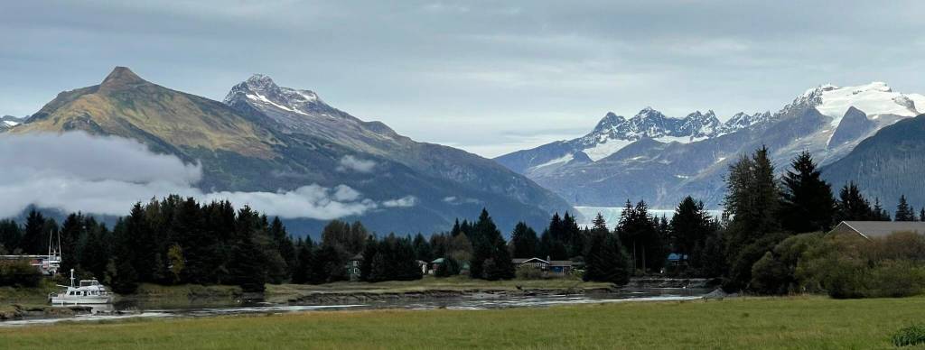 Mount Stroller White, a 5,112-foot peak beside Mendenhall Glacier, with Mount McGinnis seen to the left. (Photo by Laurie Craig)