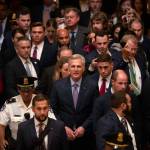 Rep. Kevin McCarthy, R-Calif., leaves the House floor after being ousted as Speaker of the House at the Capitol in Washington, D.C., on Tuesday. (AP Photo/Mark Schiefelbein)