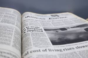 This is a photo of the front page of the Juneau Empire on Oct. 14, 1985. (Clarise Larson / Juneau Empire)