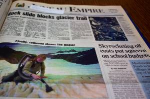 This is a photo of the front page of the Juneau Empire on Oct. 21, 2005. (Mark Sabbatini / Juneau Empire)