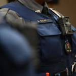 A court services officer is shown wearing a body camera. (Photo provided by Alaska Department of Public Safety)