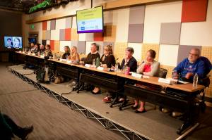 Juneau Assembly candidates discuss a range of issues during a forum Sept. 12 at the KTOO studio. (Mark Sabbatini / Juneau Empire)