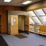 Juneau Courthouse Courtroom C on Thursday, the day the trial started for Sonya Taton, a Juneau woman accused of fatally stabbing a man in 2019 and the non-fatal stabbing of another man in 2016. (Meredith Jordan/ Juneau Empire)