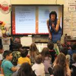First grade students in Barbara Ralstons class complete exercises associated with CKLAs Gran lessons at Mountain View Elementary School on Thursday, Oct. 19, 2023, in Kenai, Alaska. (Ashlyn OHara/Peninsula Clarion)