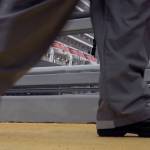 A tourist departs a cruise ship in the documentary Cruise Boom, which was screened Friday as part of an Evening at Egan presentation at the University of Alaska Southeast. The film is also scheduled to be shown Saturday at the Gold Town Theater. (Courtesy of Artchange Inc.)