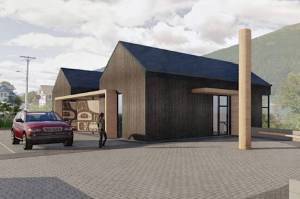 A cultural learning center operated by the Douglas Indian Association in South Douglas, seen here in an illustration, received a conditional use permit from the Juneau Planning Commission on Tuesday. (Illustration by NorthWind Architects)