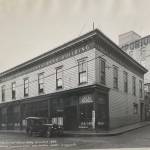 The First National Bank opened in December of 1898 in the Lewis Building at the corner of Front and Seward Streets after a short time in a different location nearby. (Photo credit ASL-P87-0969)