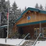 The National Weather Service Juneau station on Back Loop Road received 4.1 inches of snow during a storm that hit the city between Monday morning and Tuesday morning. (Courtesy of the National Weather Service Juneau)