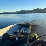The author guides his skiff in the direction of muskegs free from digital connectivity, but there is no escaping thoughts of contemporary life. (Photo by Jeff Lund)