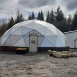 The dome-shaped greenhouse, known as Taay Hít, is one of the Tlingit and Haida projects expected to see benefits from the $1.5 million Solid Waste Infrastructure for Recycling (SWIFR) grant. (Courtesy of Amy Erfling)