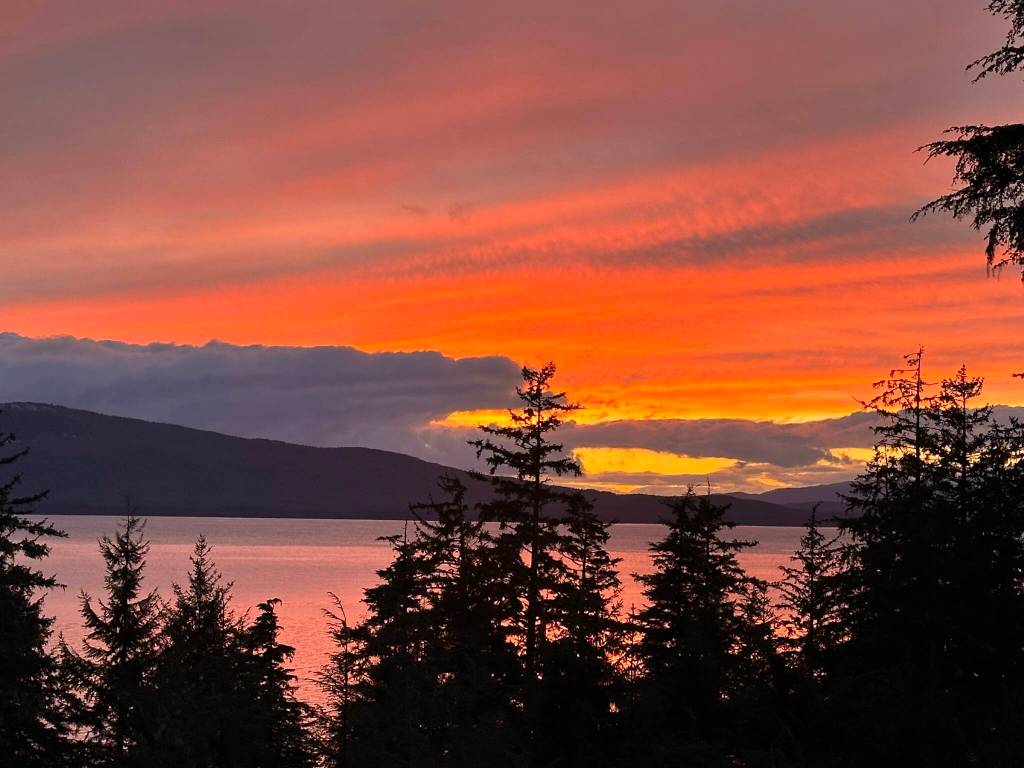 Looking westward towards Admiralty Island at sunset on Nov. 18. (Photo by Joe Orsi)